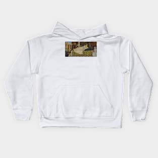 A Lady in a Classical Interior by John Atkinson Grimshaw Kids Hoodie